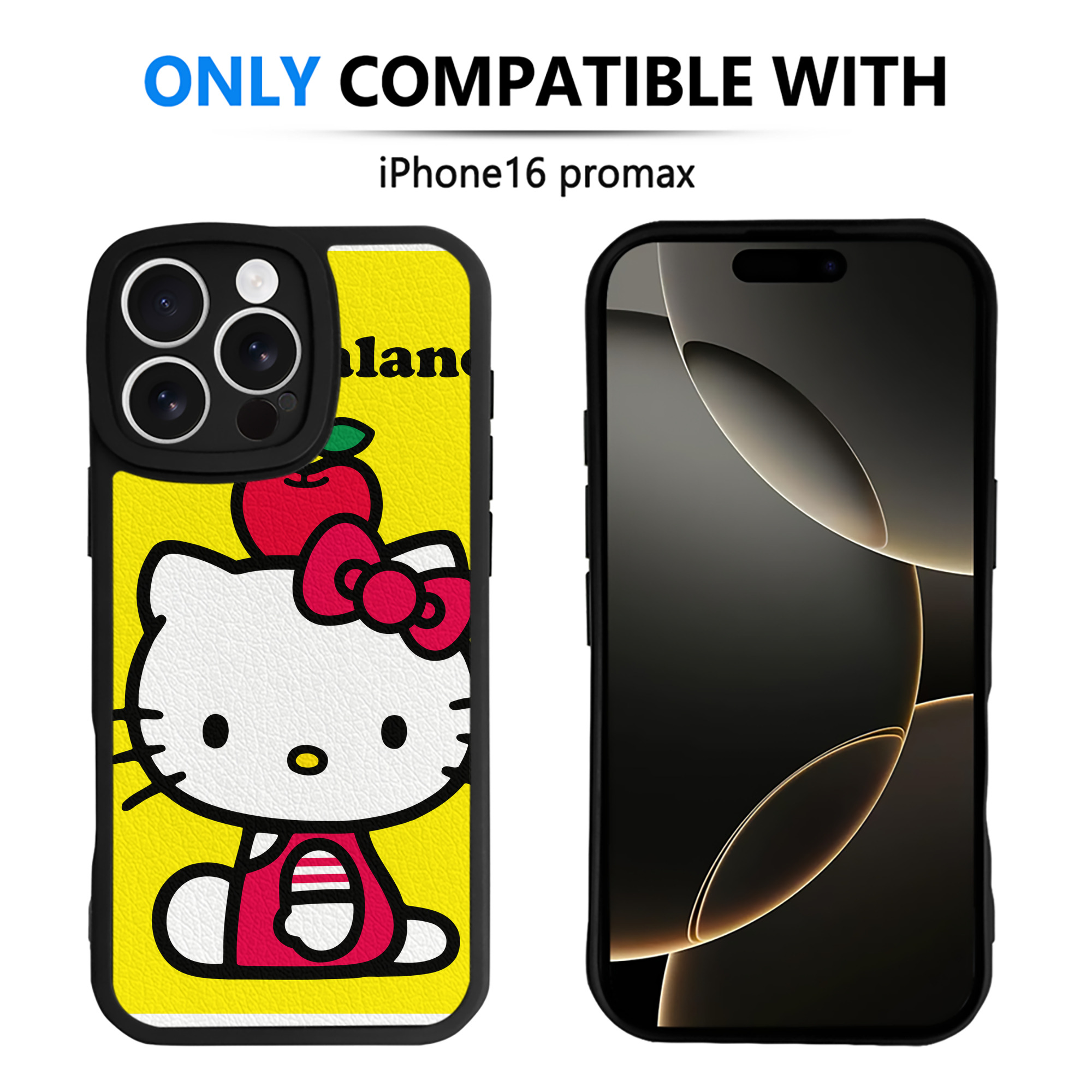 （画像用） Hello Kitty ハローキティ 【iPhone 16シリーズ対応】シリコンスマホケース（レザー調） 材質：シリコン